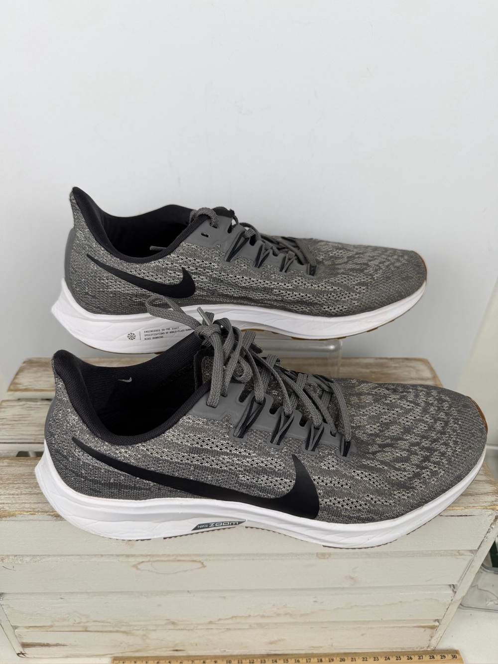 Nike Air Zoom Pegasus 36 running shoes in the 'Gun smoke' color way size 9.5
